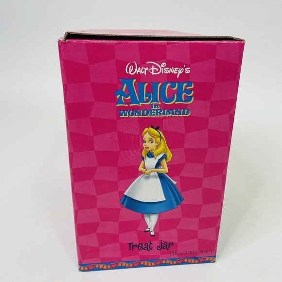 Disney Treasure Craft Alice in Wonderland Teapot Treat jar cookie jar In Box - Picture 5 of 9